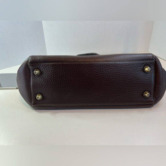 Coach Hampton Book Tote in Dark Brown Pebbled Leather - Picture 7 of 11